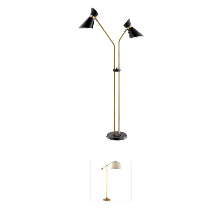 Lite Source Jared Antique Brass Floor Lamp