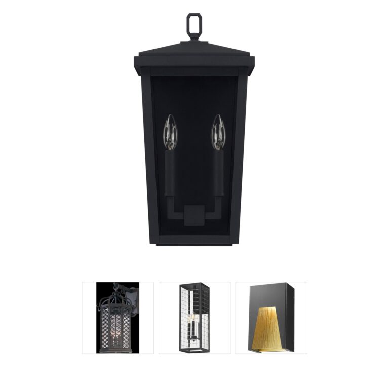 Capital Lighting Donnelly 17.75" Black Outdoor Wall Lantern with Clear Glass