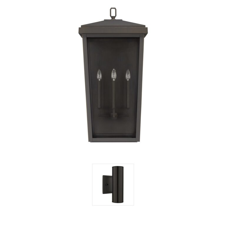 Capital Lighting Donnelly Oiled Bronze 3-Light Clear Glass Outdoor Wall Lantern