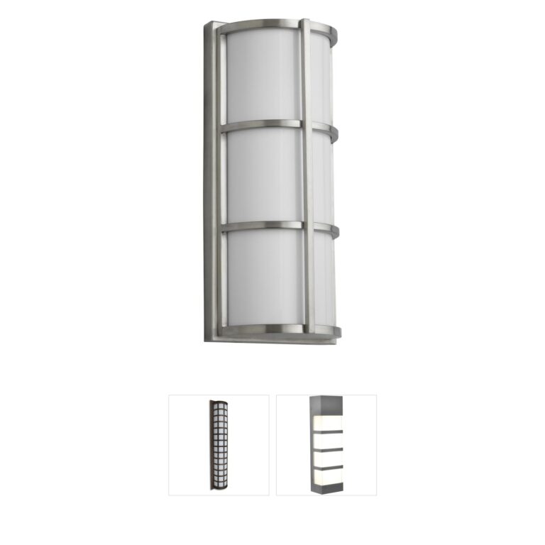 Oxygen Lighting Leda Satin Nickel LED Outdoor Wall Light