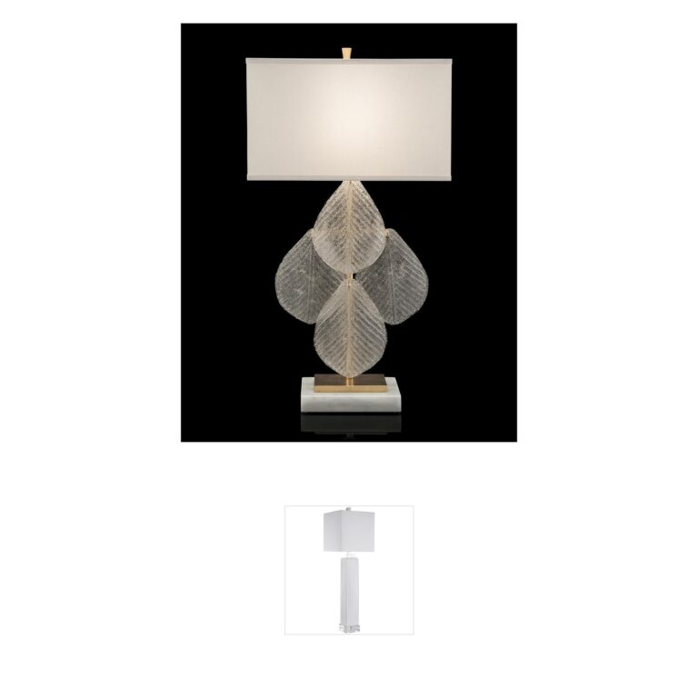John-Richard Leah 34-Inch Glass Petal Metal Table Lamp