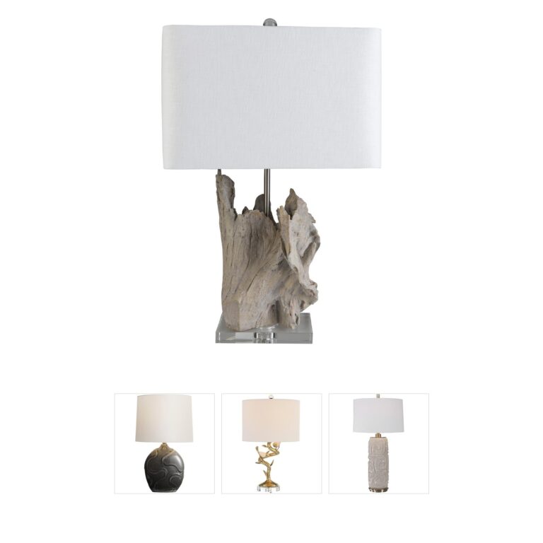 Surya Darby Crystal Base Table Lamp