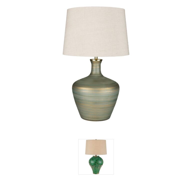 Surya Ollie Collection Brass & Glass Table Lamp