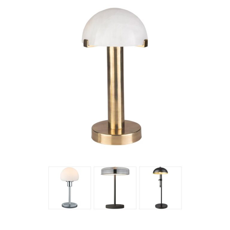 Surya Ursula Modern Stone and Glass Table Lamp