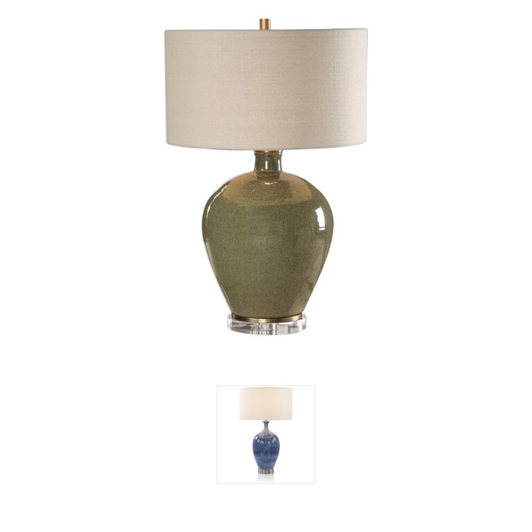 Uttermost Elva Ceramic & Brass Table Lamp