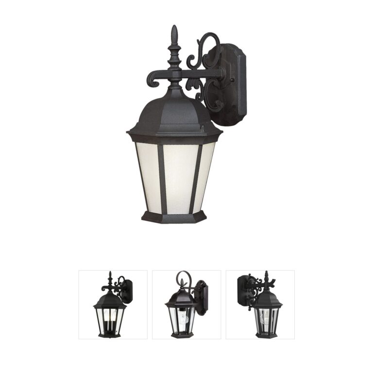 Forte Lighting Signature Collection Black Aluminum Outdoor Wall Light