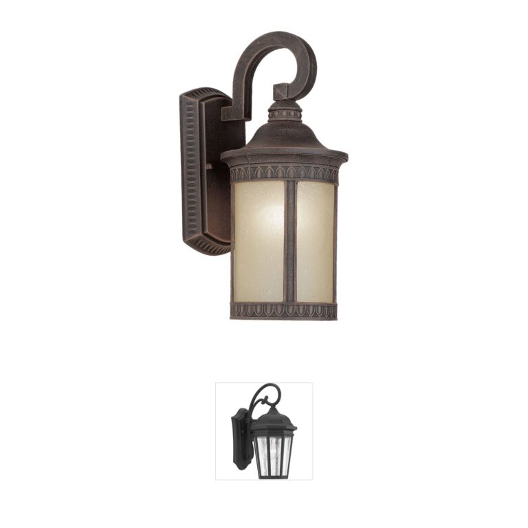 Forte Lighting Signature Collection Painted Rust Outdoor Wall Light