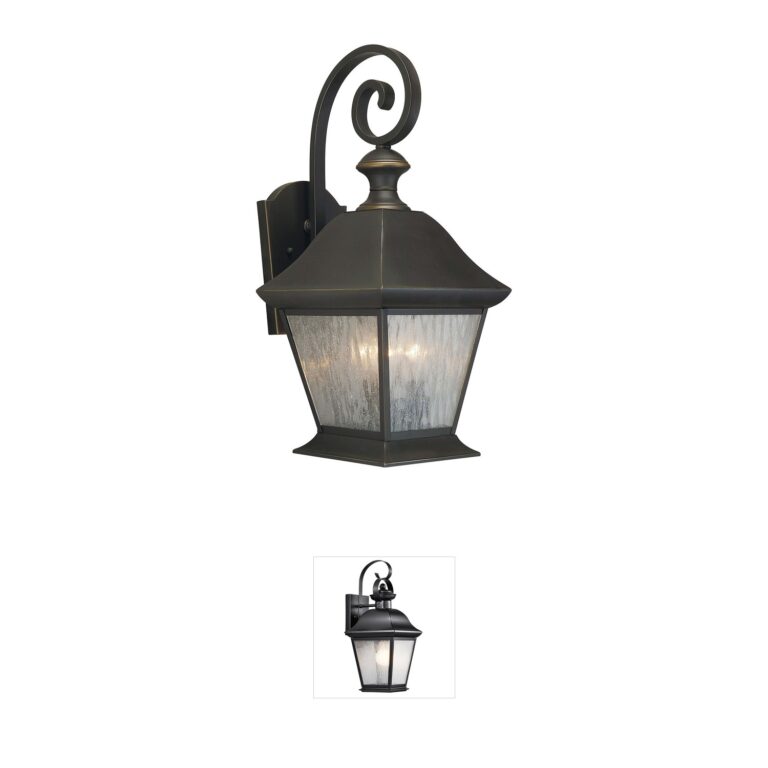 Forte Lighting Signature Collection Brass Outdoor Wall Lantern