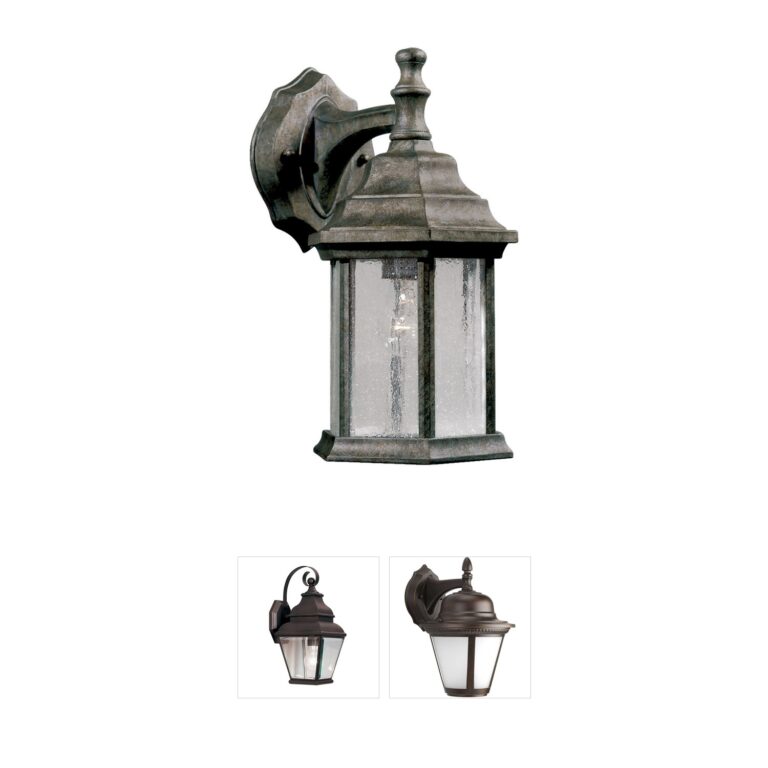 Forte Lighting Signature Collection River Rock Aluminum Outdoor Lantern