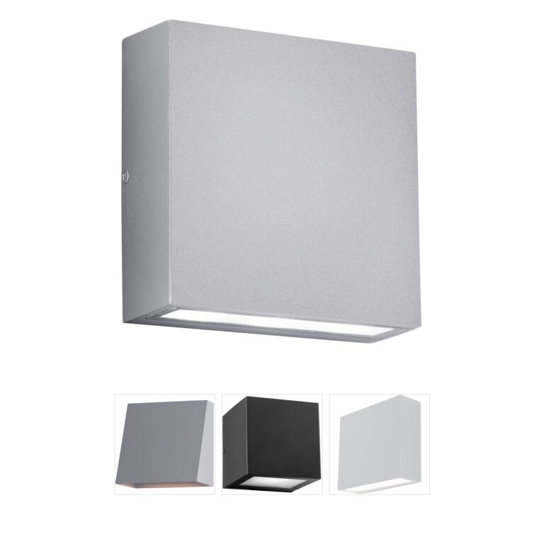 Arnsberg Thames Titanium & Light Grey Outdoor LED Wall Light