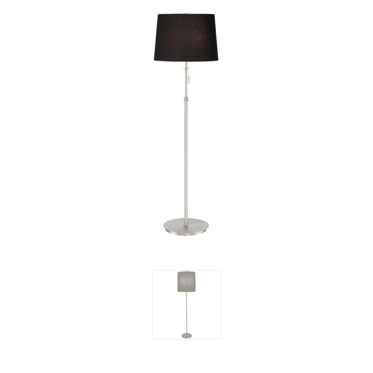 Arnsberg X3 Collection Satin Nickel & Black Floor Lamp
