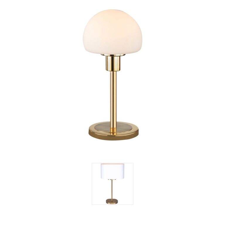 Arnsberg Wilhelm Brass-Matte LED Table Lamp