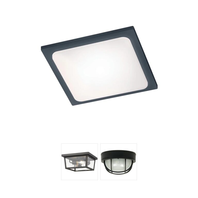 Arnsberg Trave Charcoal LED Outdoor Ceiling Light