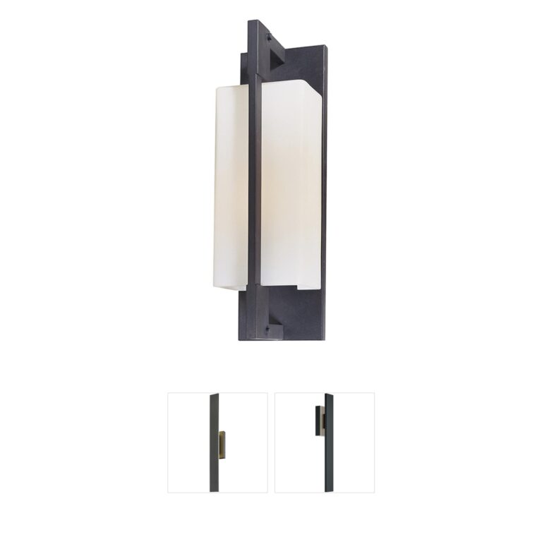 Troy Lighting Blade Forged Iron Outdoor Wall Sconce with Matte Opal Glass