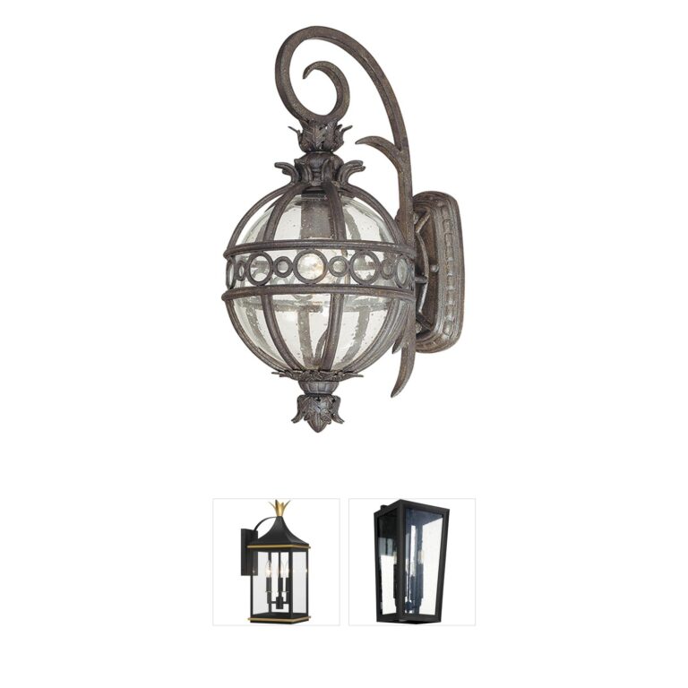 Troy Lighting Campanile French Iron Wall Sconce with Seeded Glass