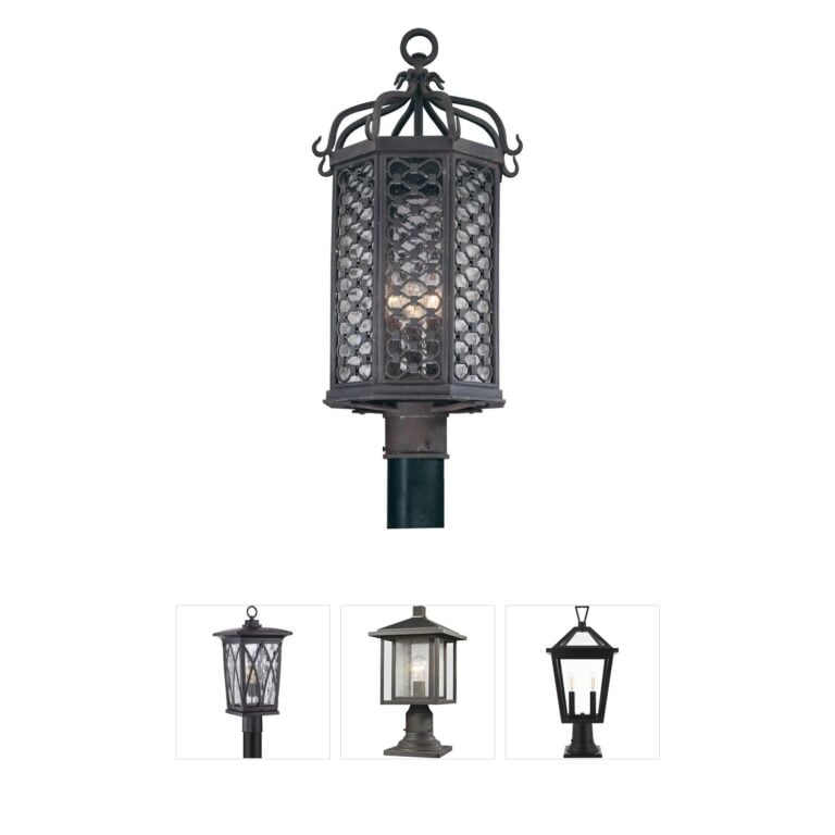 Troy Lighting Los Olivos Hand-Forged Iron Post Light