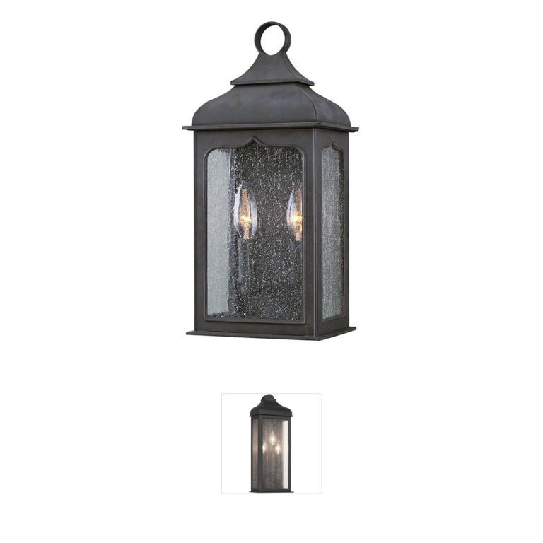 Troy Lighting Henry Street Textured Bronze Hand Forged Iron Outdoor Wall Sconce