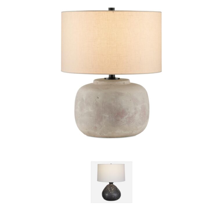 Currey & Company Beton Antique Earth Concrete Table Lamp
