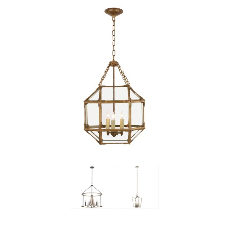 Visual Comfort Suzanne Kasler Morris Gilded Iron Lantern Pendant