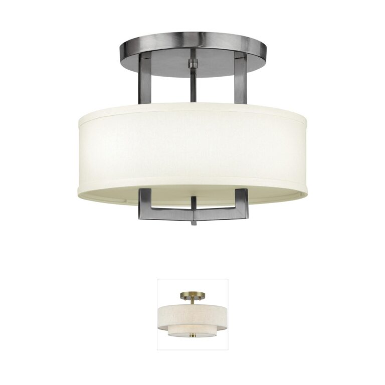 Hinkley Hampton Antique Nickel Semi-Flush Mount