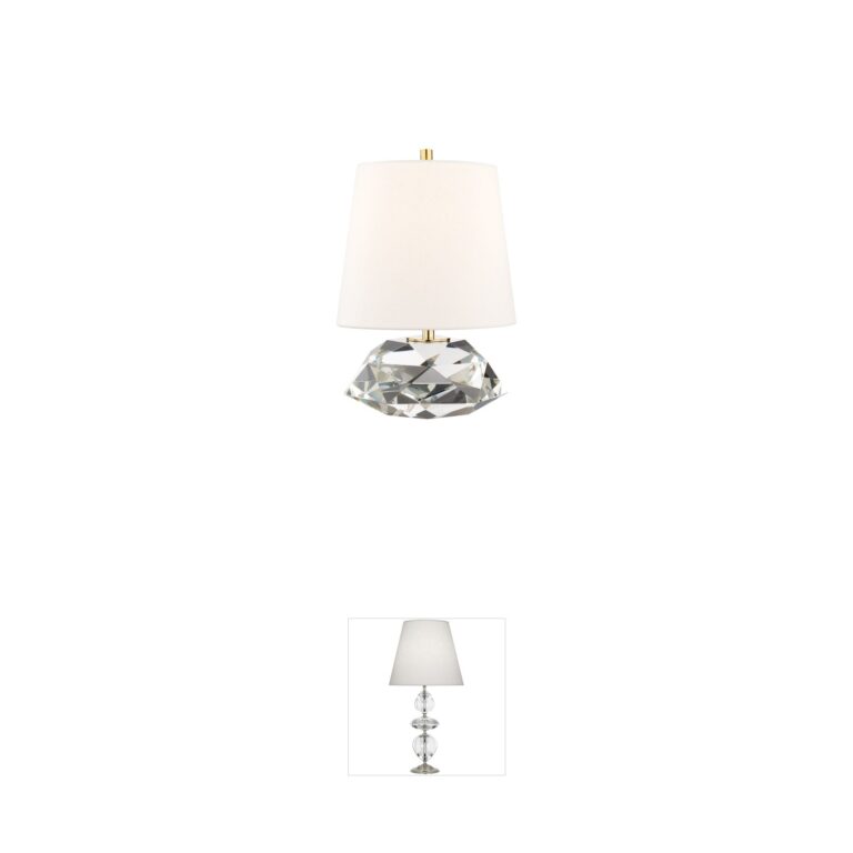 Hudson Valley Henley Crystal Table Lamp in Aged Brass