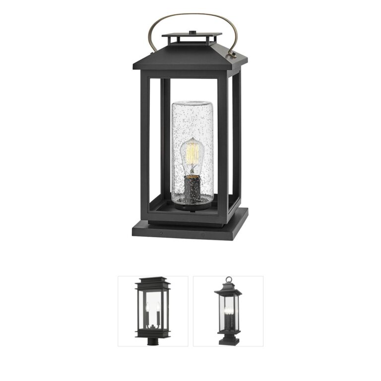 Hinkley Coastal Elements Atwater Black Composite Pier Mount Lantern