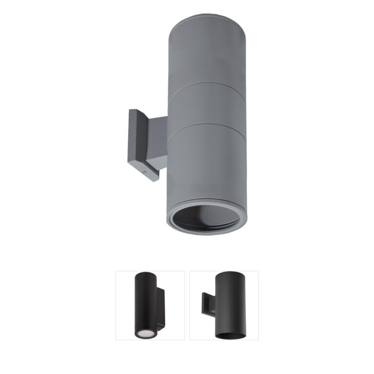 Eurofase Ontario Grey Outdoor Cylinder Wall Light