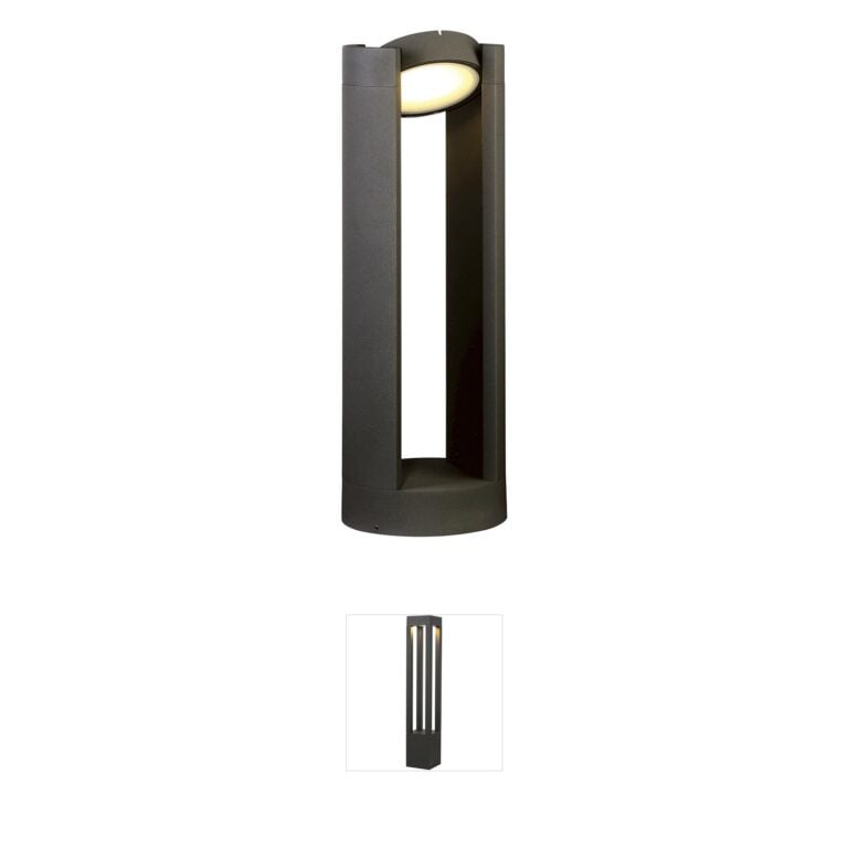 Eurofase LED Bollard 20-Inch Graphite Grey Metal Path Light