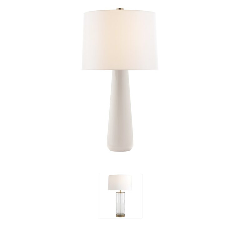 Visual Comfort Signature Collection Barbara Barry Athens Ivory Reactive Ceramic Table Lamp