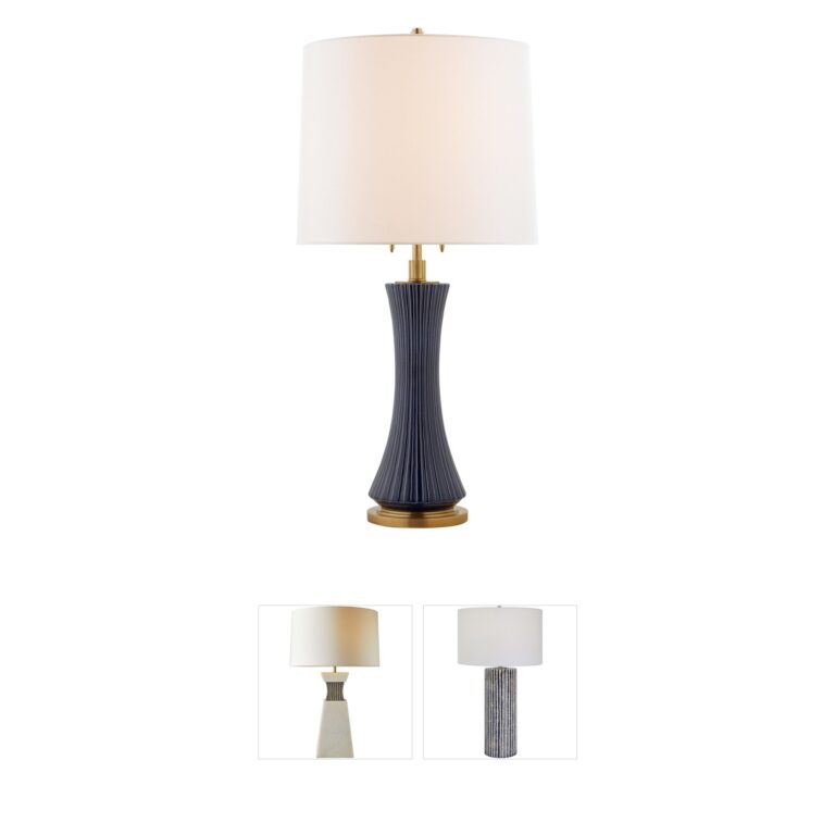 Visual Comfort Signature Collection Thomas O'Brien Elena Denim Porcelain Table Lamp