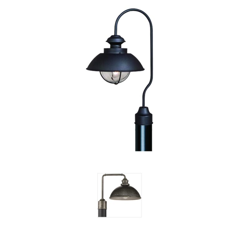 Vaxcel Harwich Textured Black Steel Post Light
