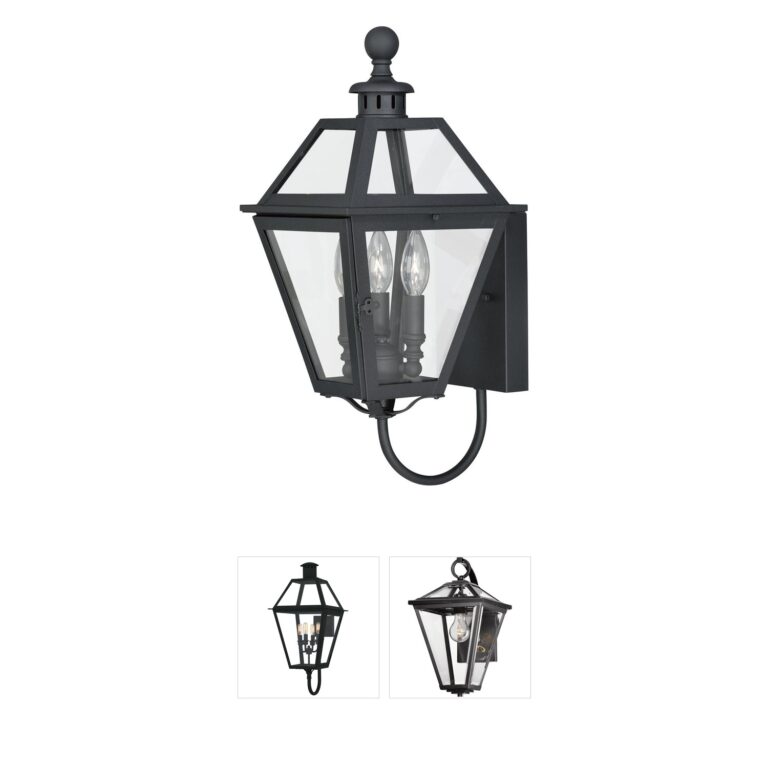 Vaxcel Nottingham Textured Black Steel Outdoor Wall Lantern