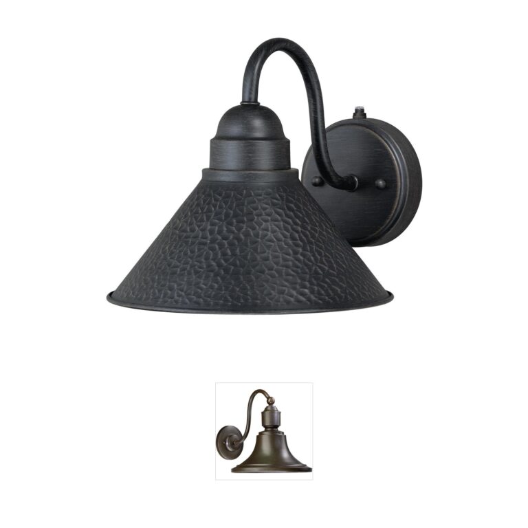 Vaxcel Outland Aged Iron & Light Gold Barn Wall Light