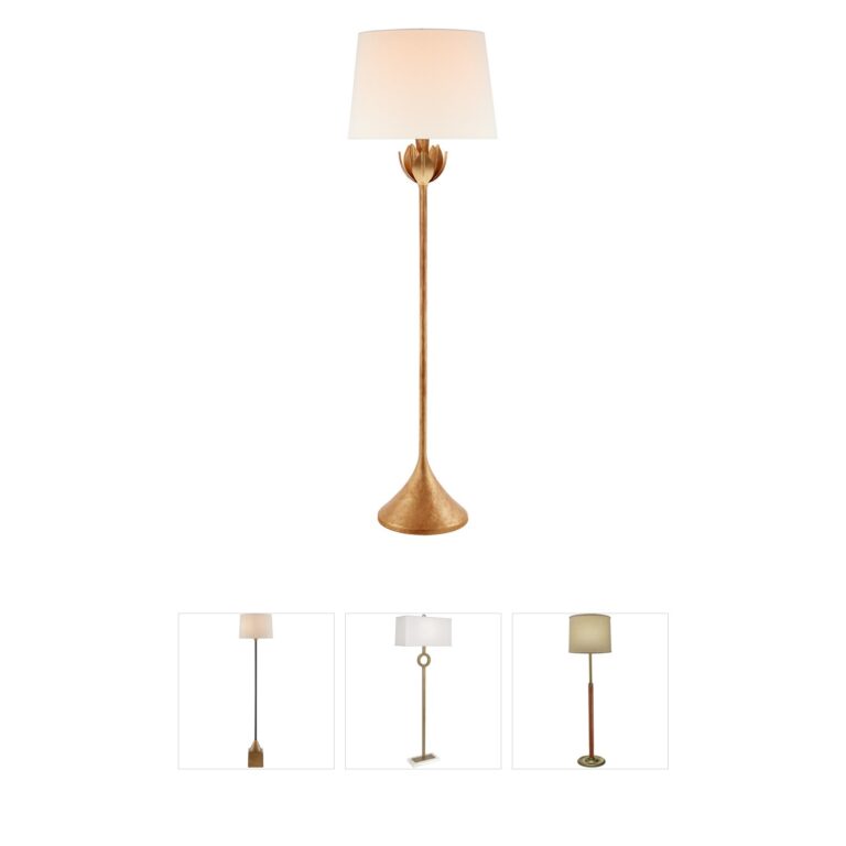 Visual Comfort Signature Collection Julie Neill Alberto Antique Gold Leaf Floor Lamp