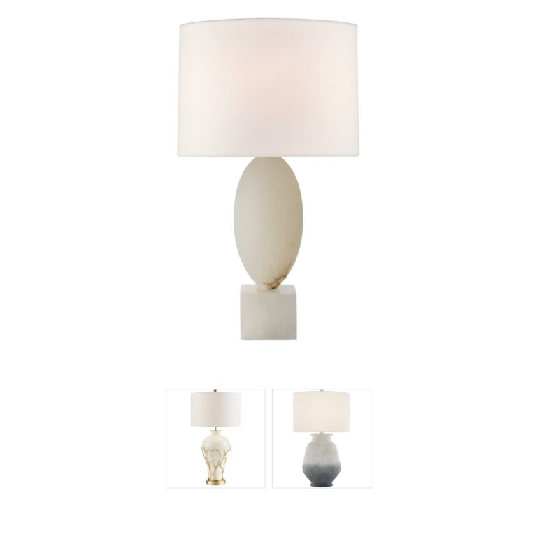 Visual Comfort Signature Collection Julie Neill Versa Alabaster Table Lamp
