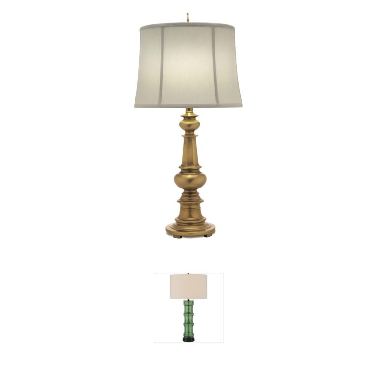 Stiffel Ellie Antique Brass Cast Metal Table Lamp