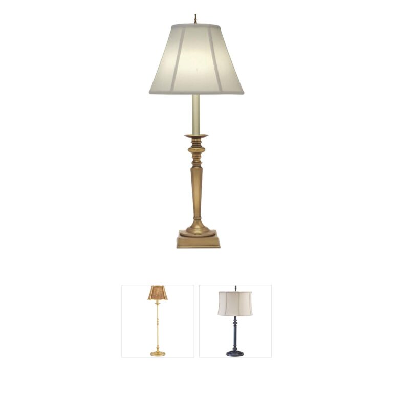 Stiffel Ellie Antique Brass Cast Metal Buffet Lamp
