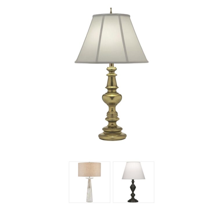 Stiffel Ellie Burnished Brass Cast Metal Table Lamp