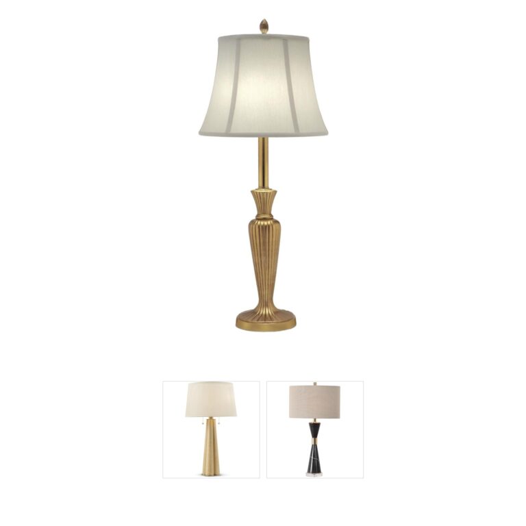Stiffel Ellie Umbered Brass Cast Metal Buffet Lamp