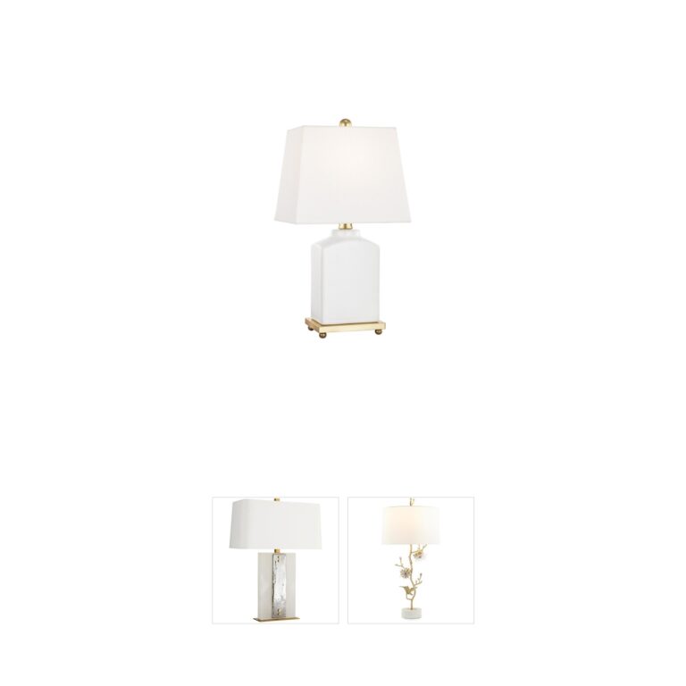 Mitzi Brynn Porcelain & Gold Leaf Table Lamp
