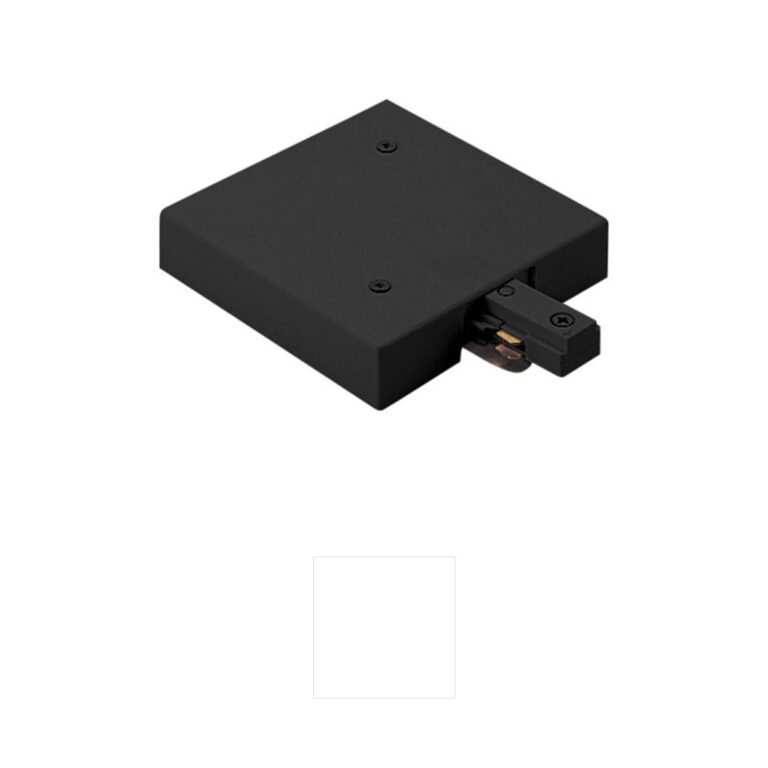 WAC Lighting J 2-Circuit Track Black Aluminum Live End Feed