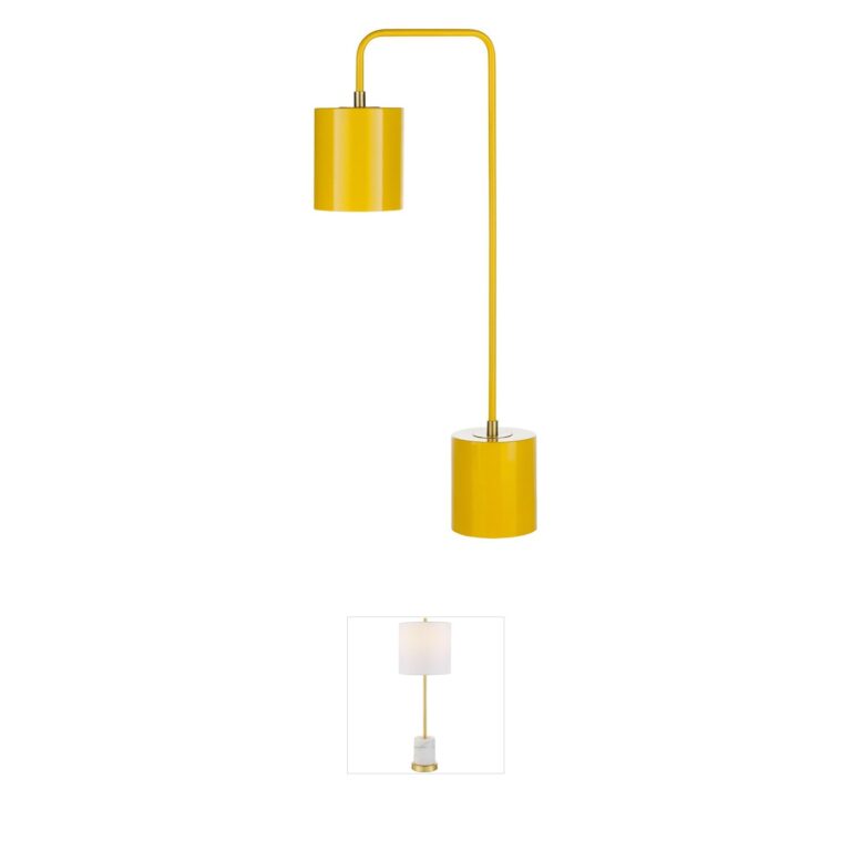 Surya Boomer Brass & Yellow Table Lamp
