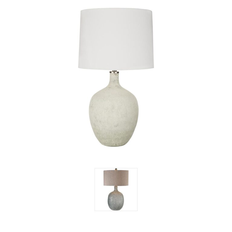 Surya Dupree White Glass Table Lamp