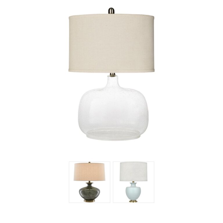 Surya Bentley Light Beige Linen Table Lamp