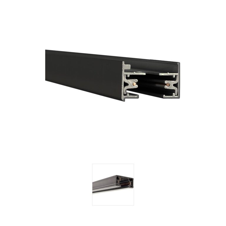 WAC Lighting L Track Black Aluminum Track - 6 Foot
