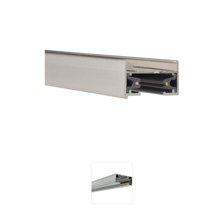 WAC Lighting L Track 6-Foot Brushed Nickel Single Circuit Aluminum Track