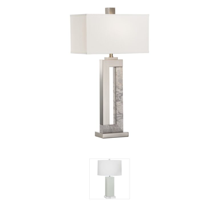 Wildwood Wildwood Marble and Iron Table Lamp in Brushed Nickel