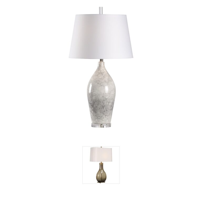 Wildwood Wildwood Gray Glaze Ceramic and Acrylic Table Lamp