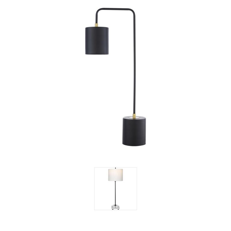 Surya Boomer Black & Brass Table Lamp