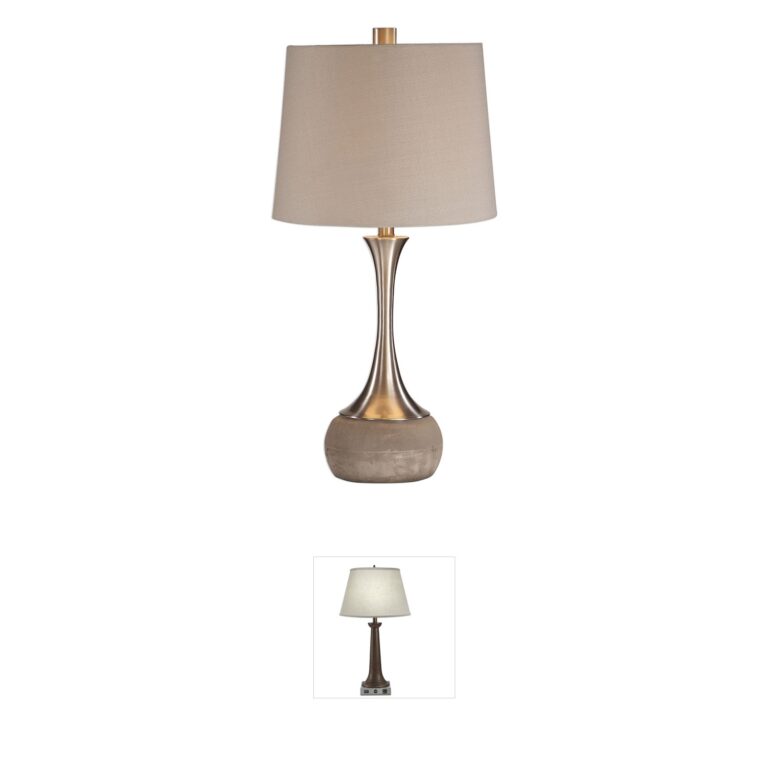 Uttermost Niah Concrete & Brushed Nickel Table Lamp